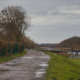 Schlammiger Radweg
